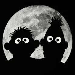 Sesamstraße - Ernie & Bert Moonnight T-Shirt schwarz