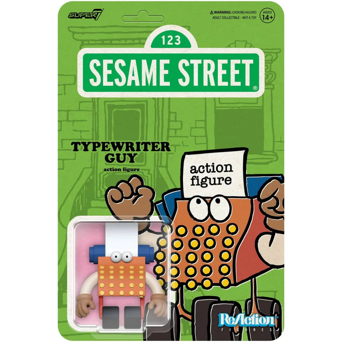 Sesamstraße ReAction Actionfigur Wave 06 Typewriter Guy 10