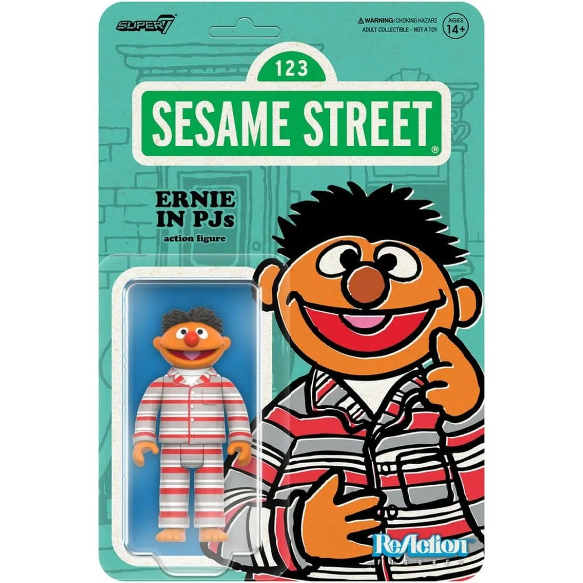 Sesamstraße ReAction Actionfigur Wave 06 Ernie (PJs) 10 cm