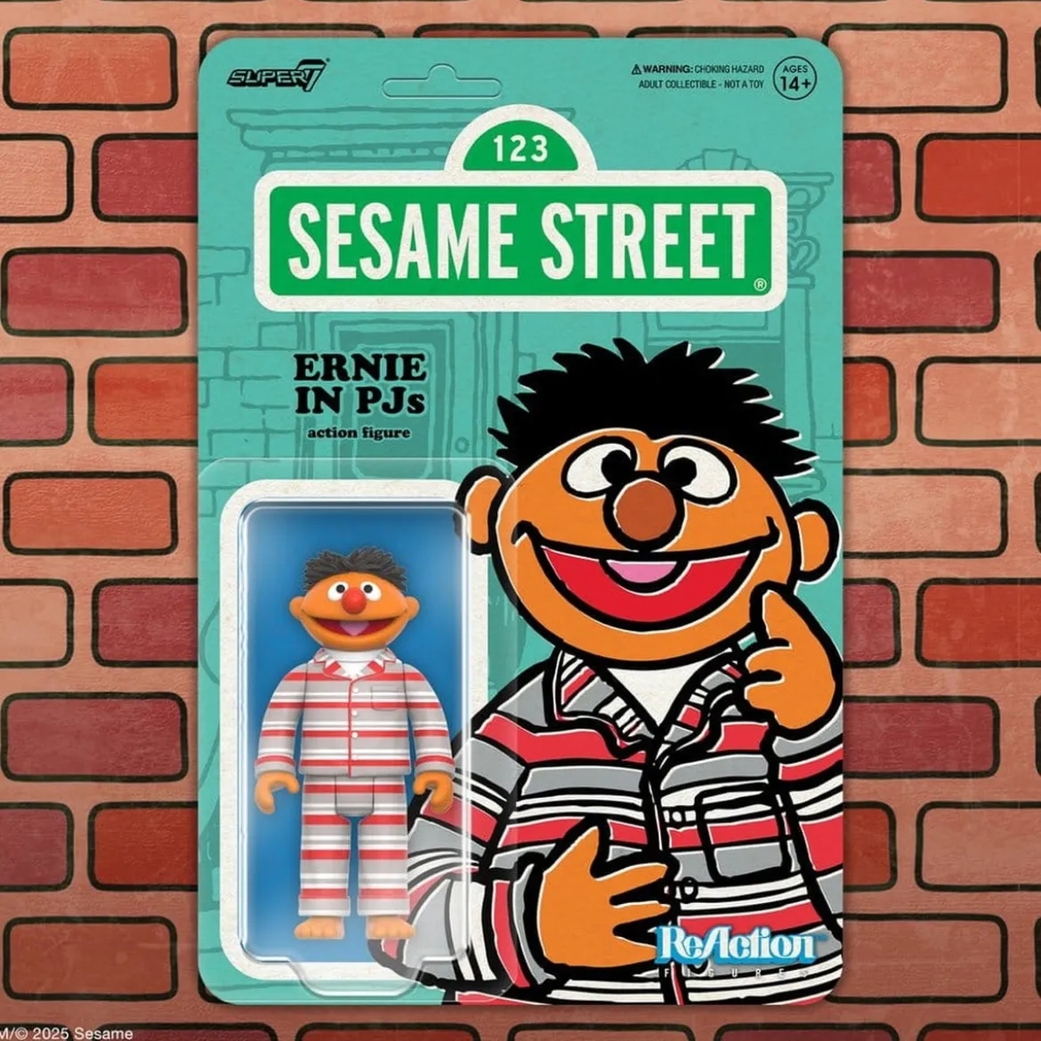 Sesamstraße ReAction Actionfigur Wave 06 Ernie (PJs) 10 cm