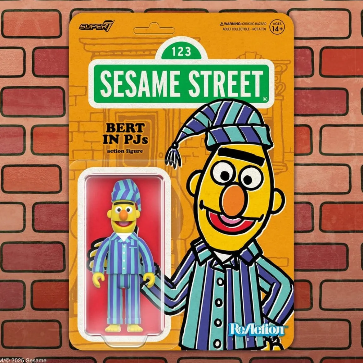 Sesamstraße ReAction Actionfigur Wave 06 Bert (PJ) 10 cm
