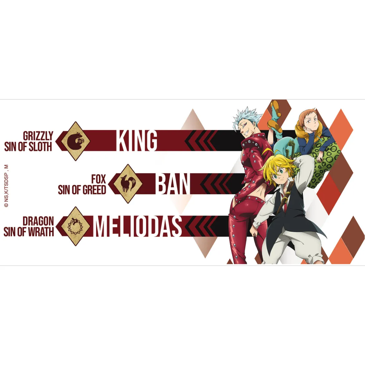 Seven Deadly Sins - Meliodas, Ban & King Tasse