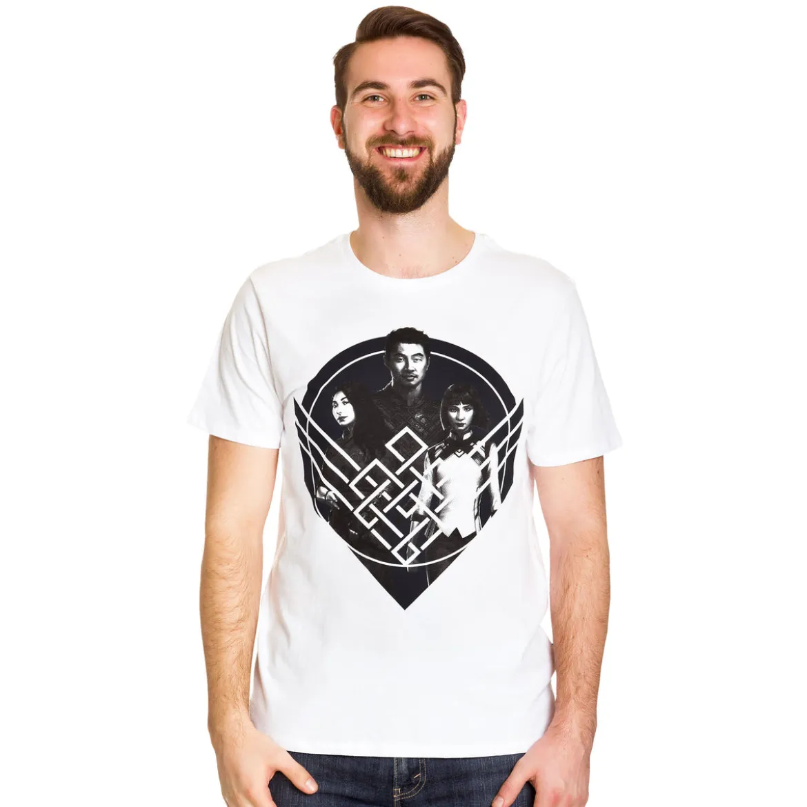 Shang-Chi - Group Pose Crest T-Shirt weiß
