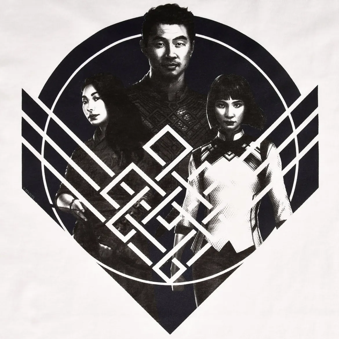 Shang-Chi - Group Pose Crest T-Shirt weiß