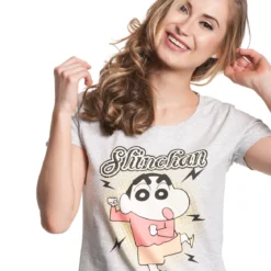 Shin-Chan - Dance T-Shirt Damen grau