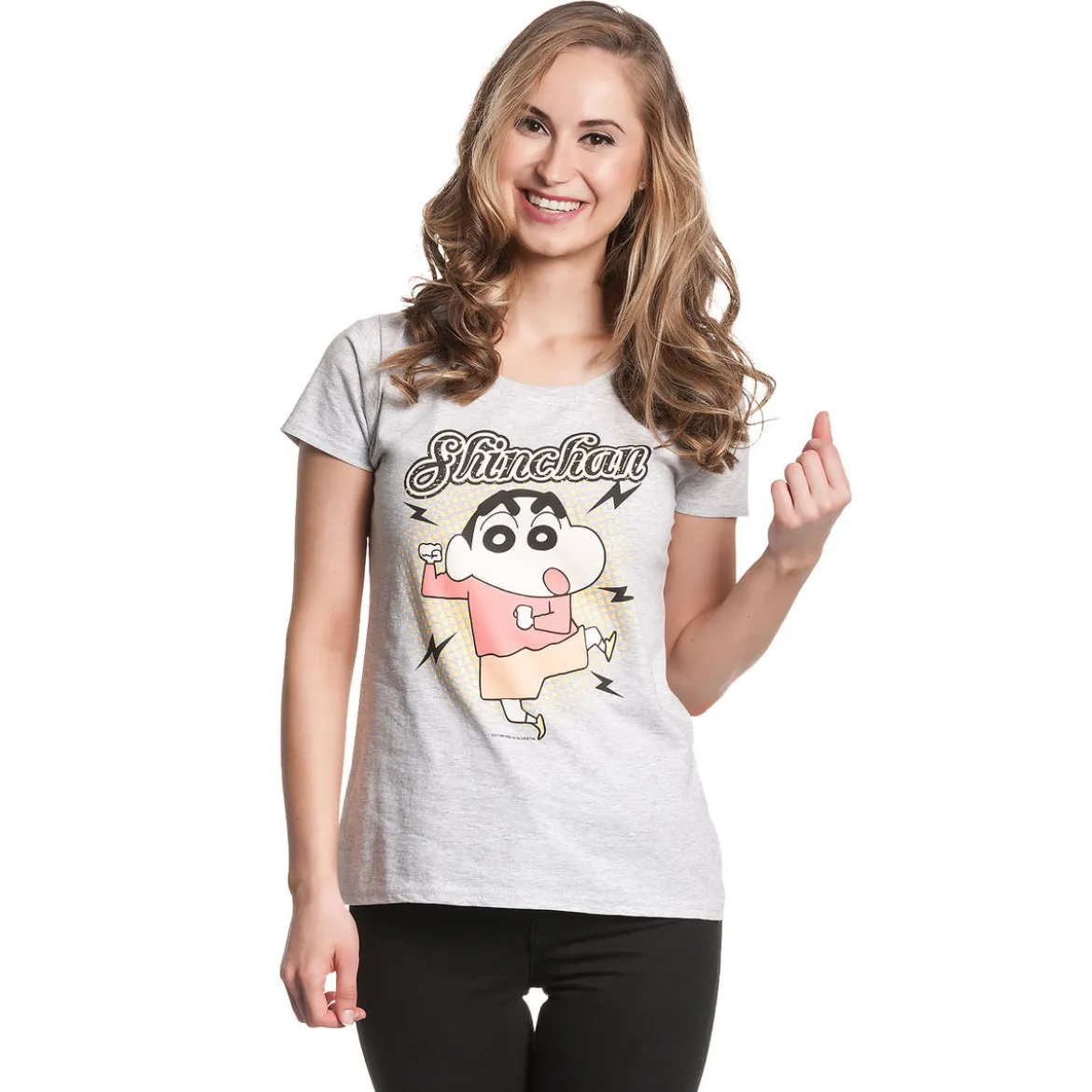 Shin-Chan - Dance T-Shirt Damen grau