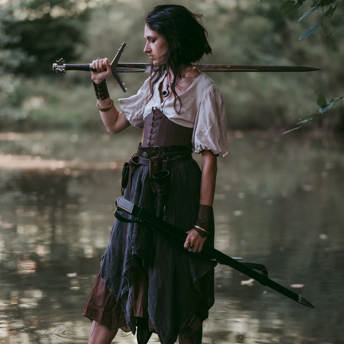 Silberschwert Geralt von Riva Replik mit Scheide für Witcher Fans