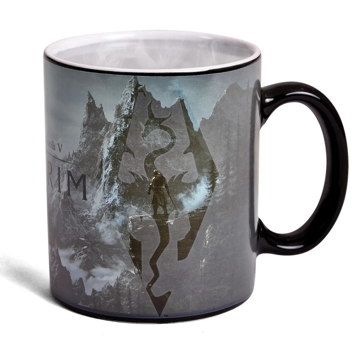 Skyrim - Dragon Logo Thermoeffekt Tasse