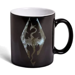 Skyrim - Dragon Logo Thermoeffekt Tasse