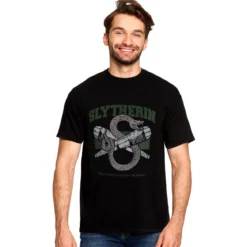 Slytherin Quidditch College T-Shirt schwarz - Harry Potter