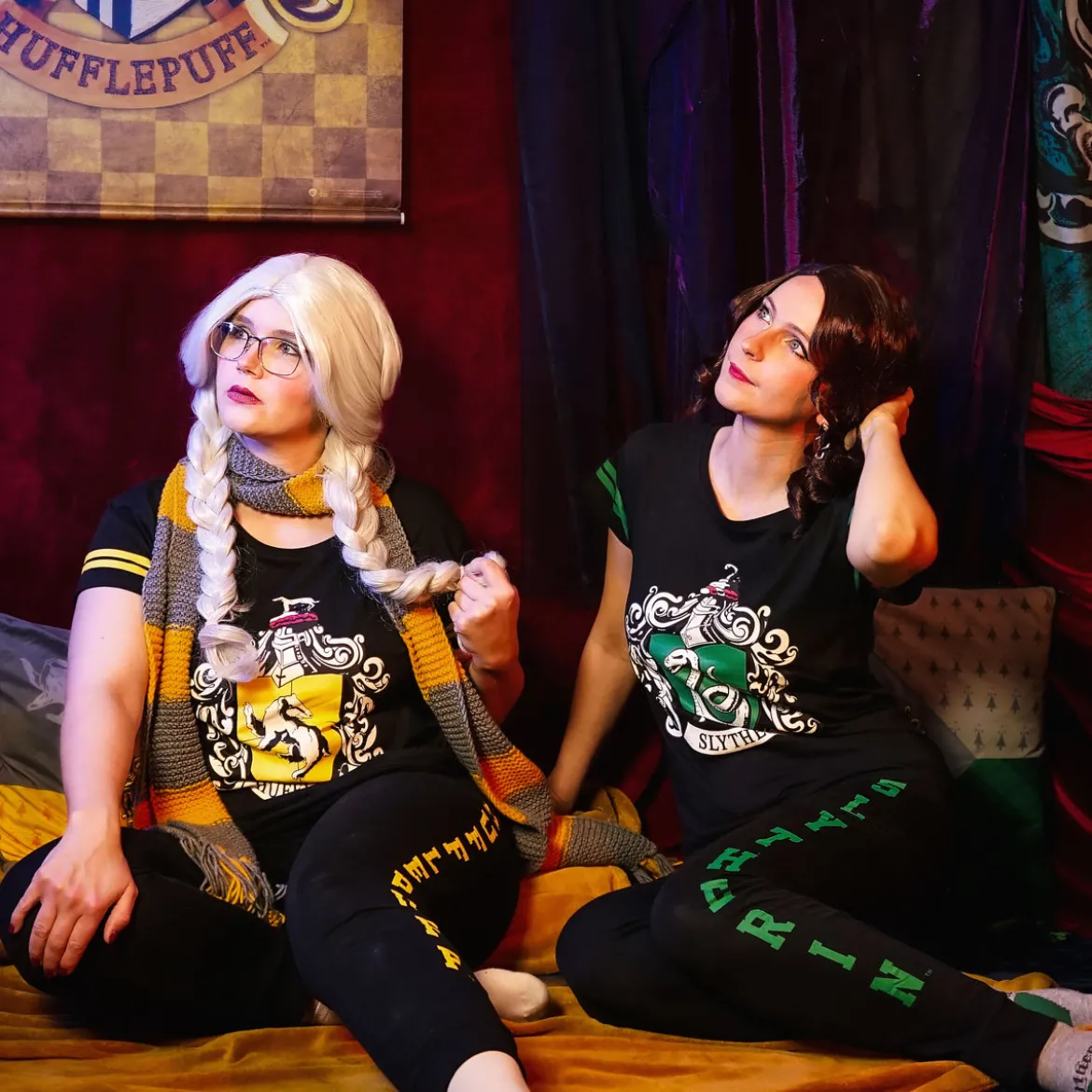 Slytherin Wappen Pyjama schwarz - Harry Potter