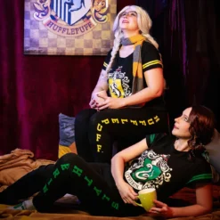 Slytherin Wappen Pyjama schwarz - Harry Potter