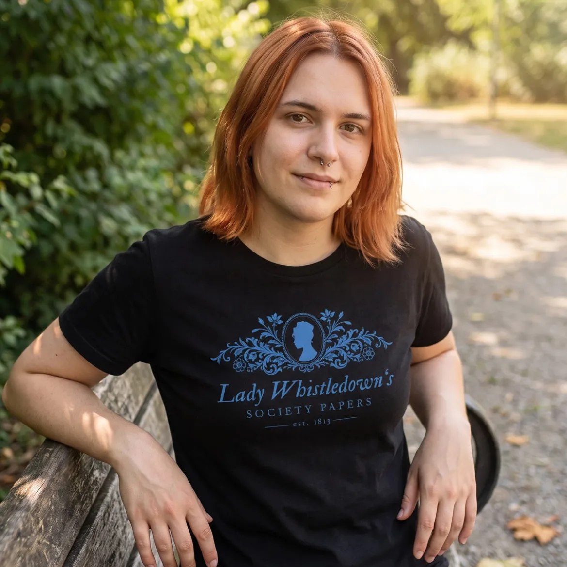 Society Papers T-Shirt schwarz für Bridgerton Fans