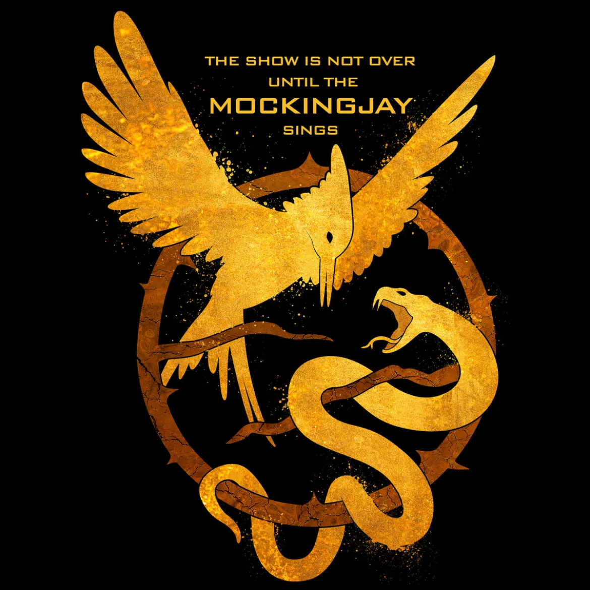 Songbird and Snake T-Shirt für Tribute von Panem Fans schwarz