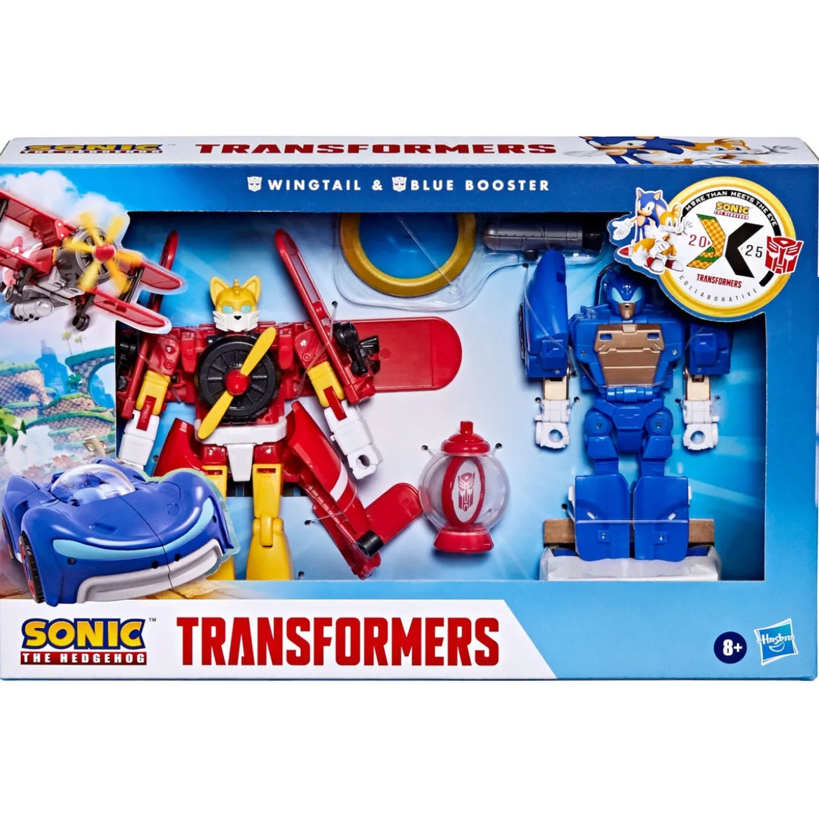 Sonic the Hedgehog x Transformers Actionfiguren 2er-Pack Wingtail & Blue Booster 13 cm