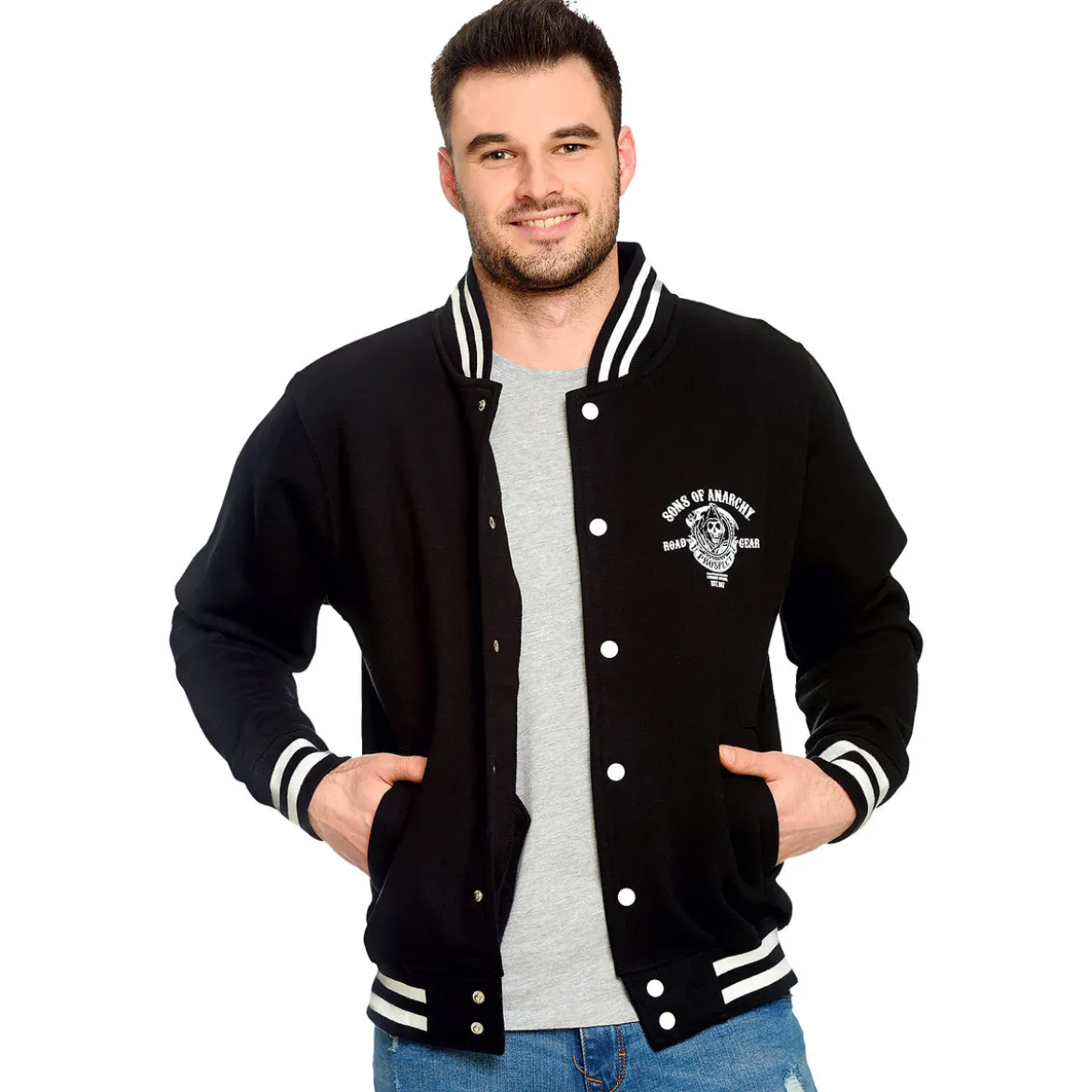 Sons of Anarchy - Reaper & Prospect College Jacke schwarz-weiß