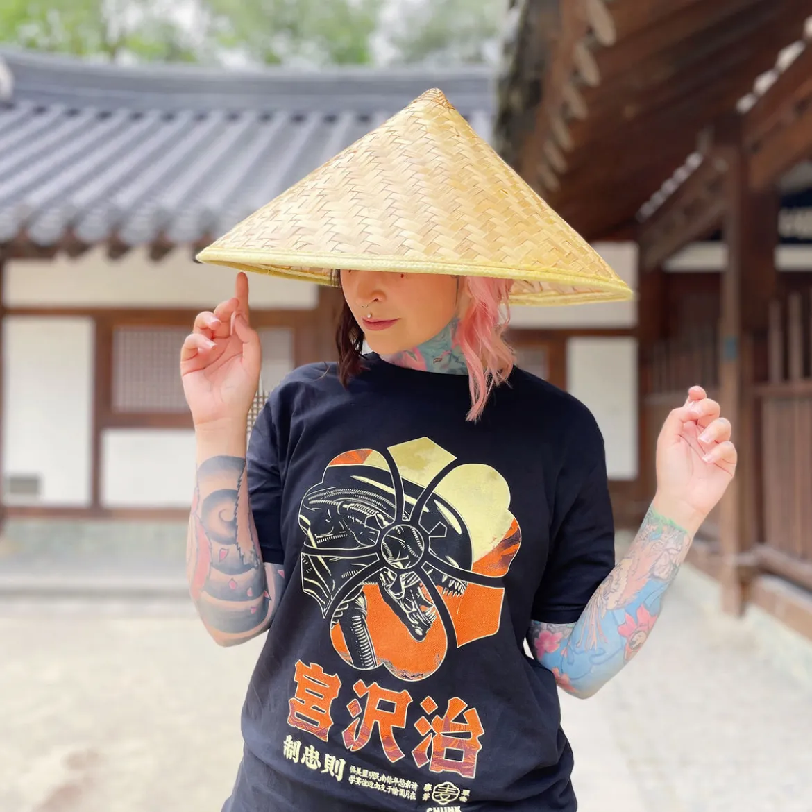 Space Hunter T-Shirt für Alien Fans schwarz