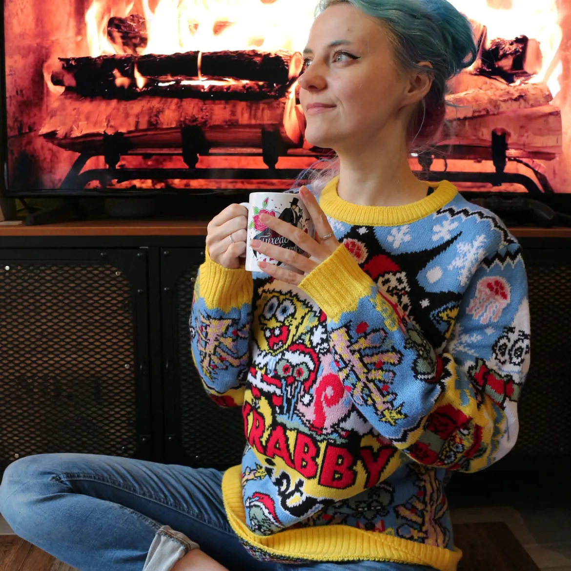 SpongeBob - Krabby Christmas Strickpullover