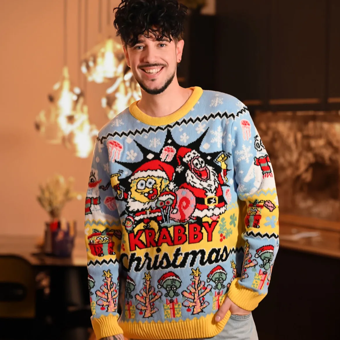 SpongeBob - Krabby Christmas Strickpullover