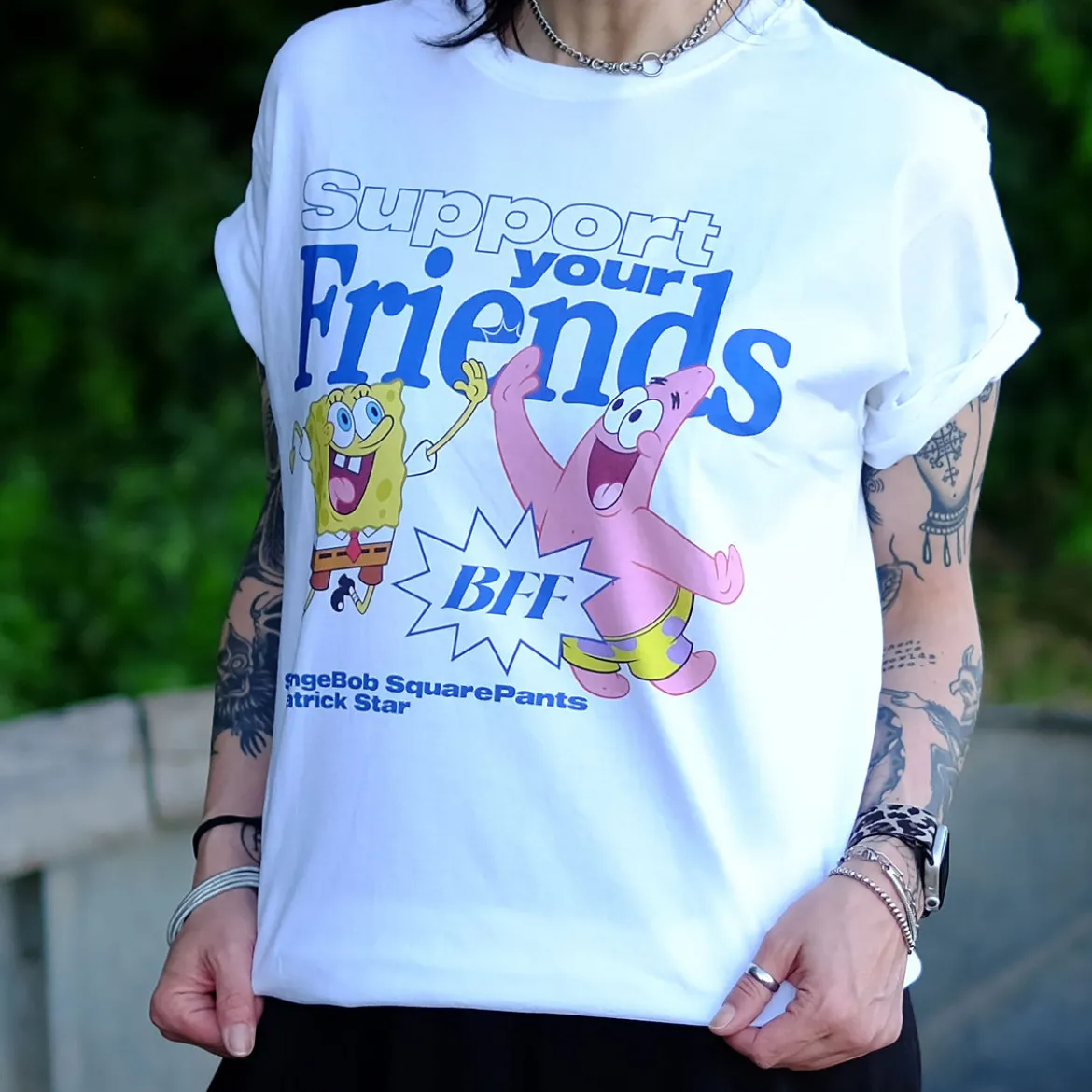 SpongeBob und Patrick Support Your Friends T-Shirt