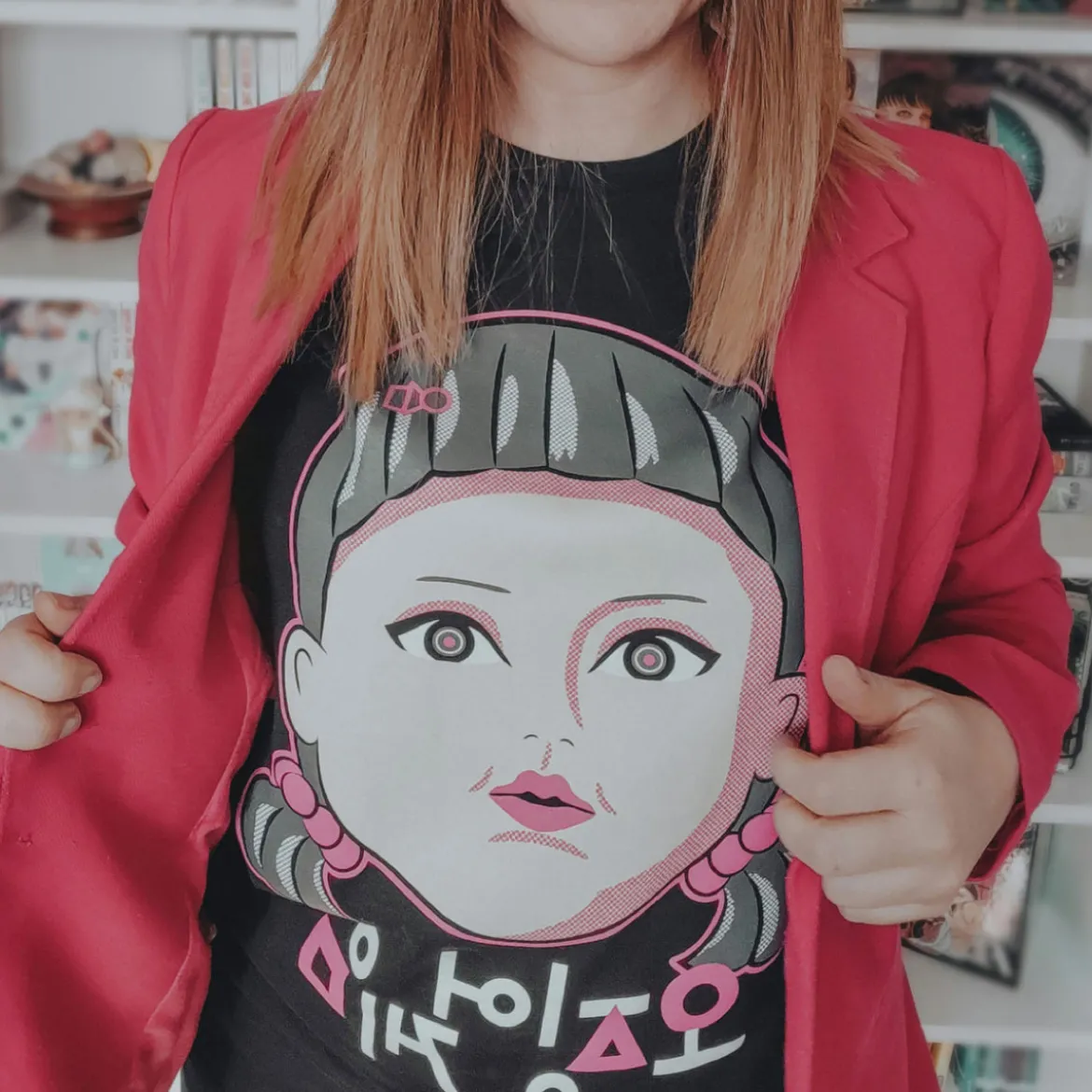 Squid Game - Young-Hee Doll T-Shirt schwarz