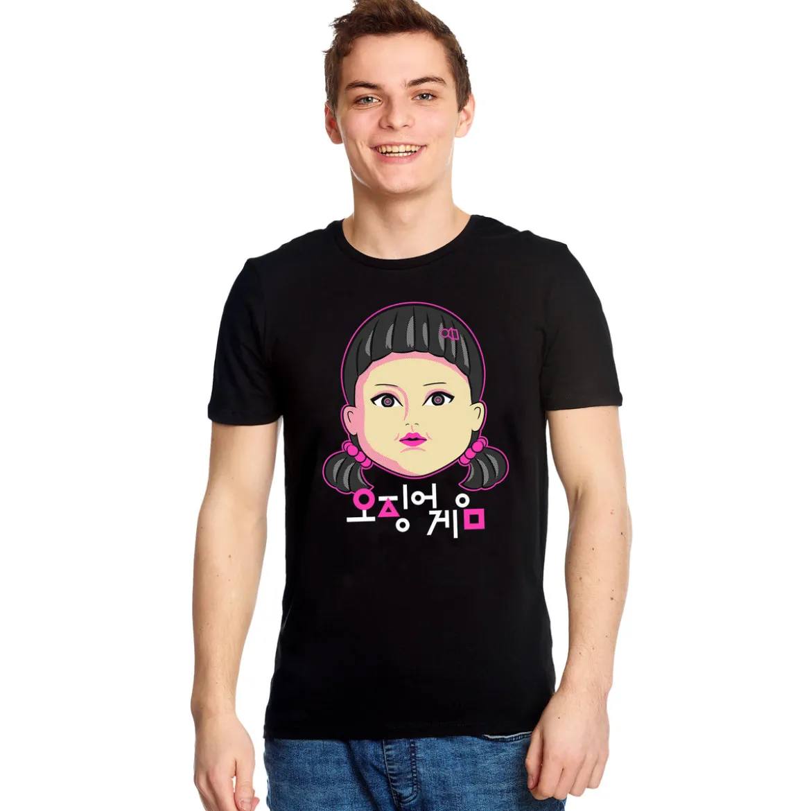 Squid Game - Young-Hee Doll T-Shirt schwarz