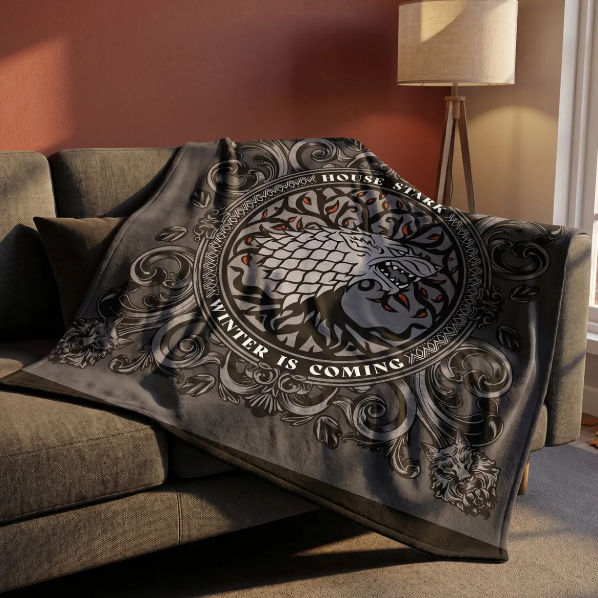 Stark Wappen Flauschdecke - Game of Thrones