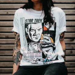 Star Trek - Warp 1 Retro T-Shirt weiß