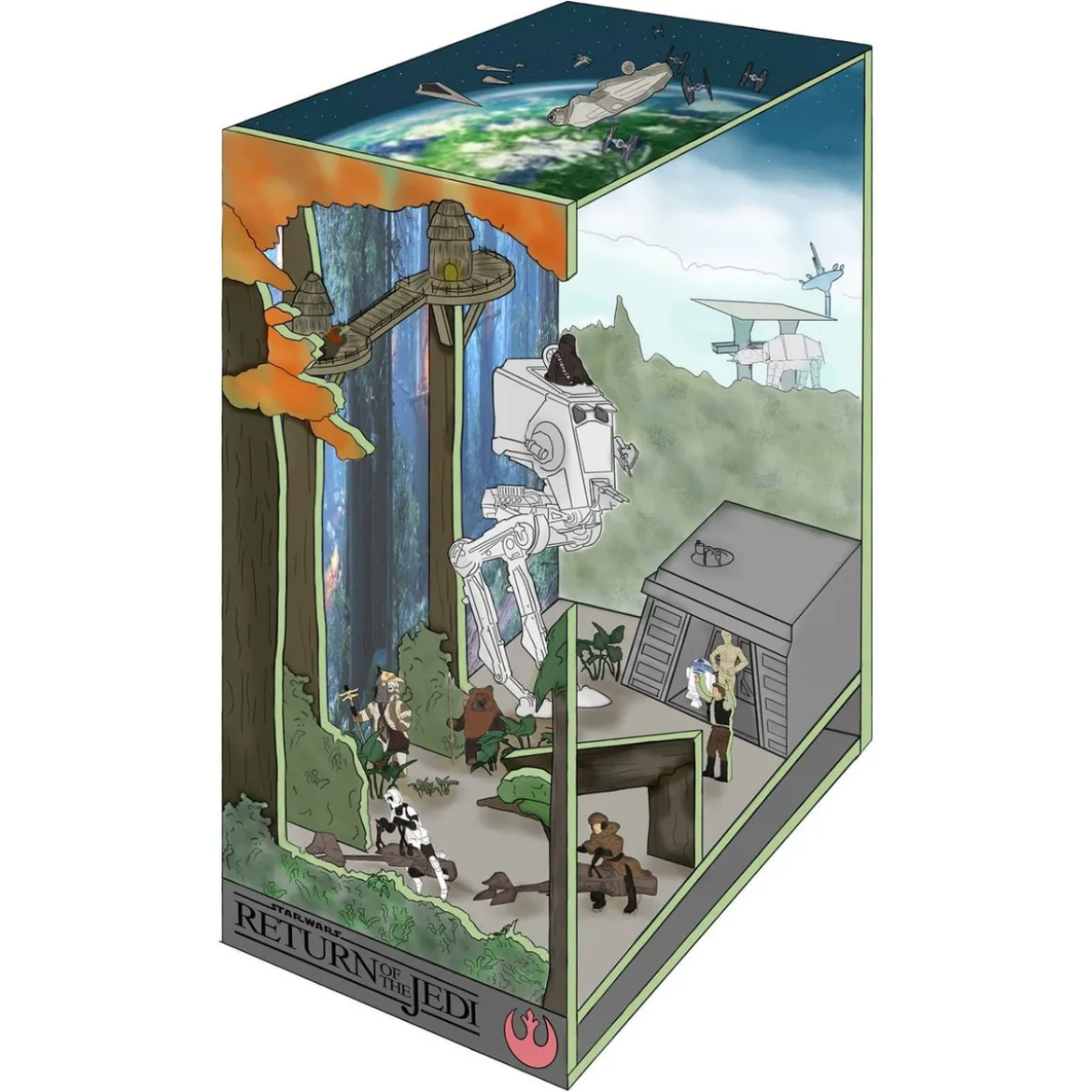 Star Wars - Battle of Endor Nook Modell Bausatz Holz