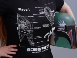 Star Wars - Boba Fett Slave I Sketch T-Shirt schwarz