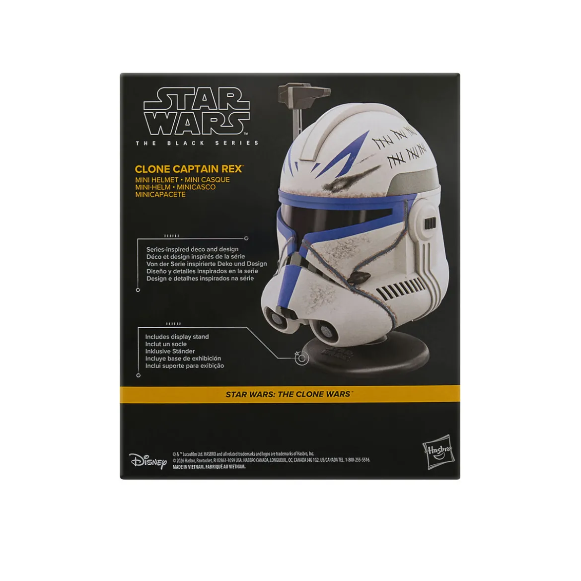 Star Wars - Captain Rex Mini Helm Replik auf Base