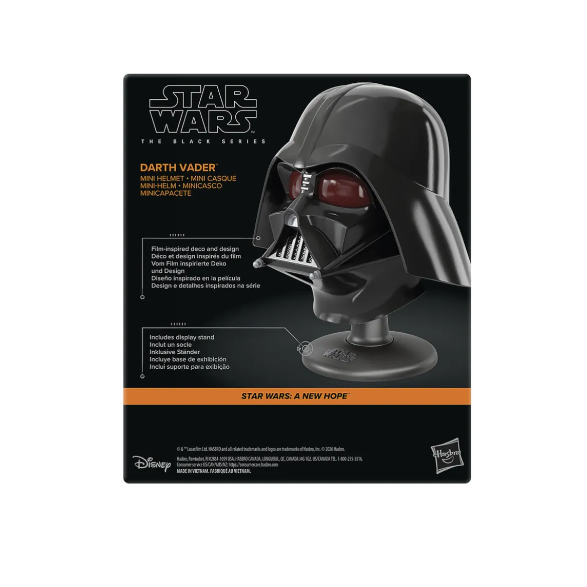 Star Wars - Darth Vader Mini Helm Replik auf Base