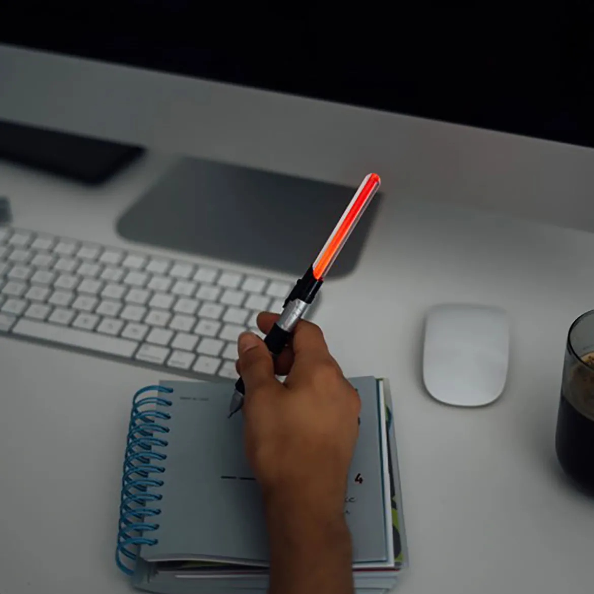 Star Wars - Darth Vader und Luke Skywalker Kugelschreiber Set mit Leuchtfunktion