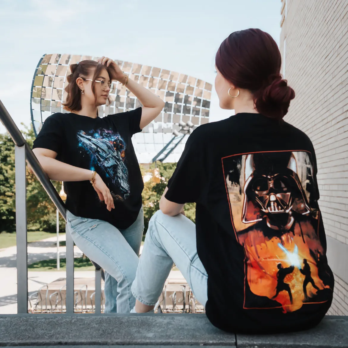Star Wars - Galaxy Ship Poster T-Shirt schwarz