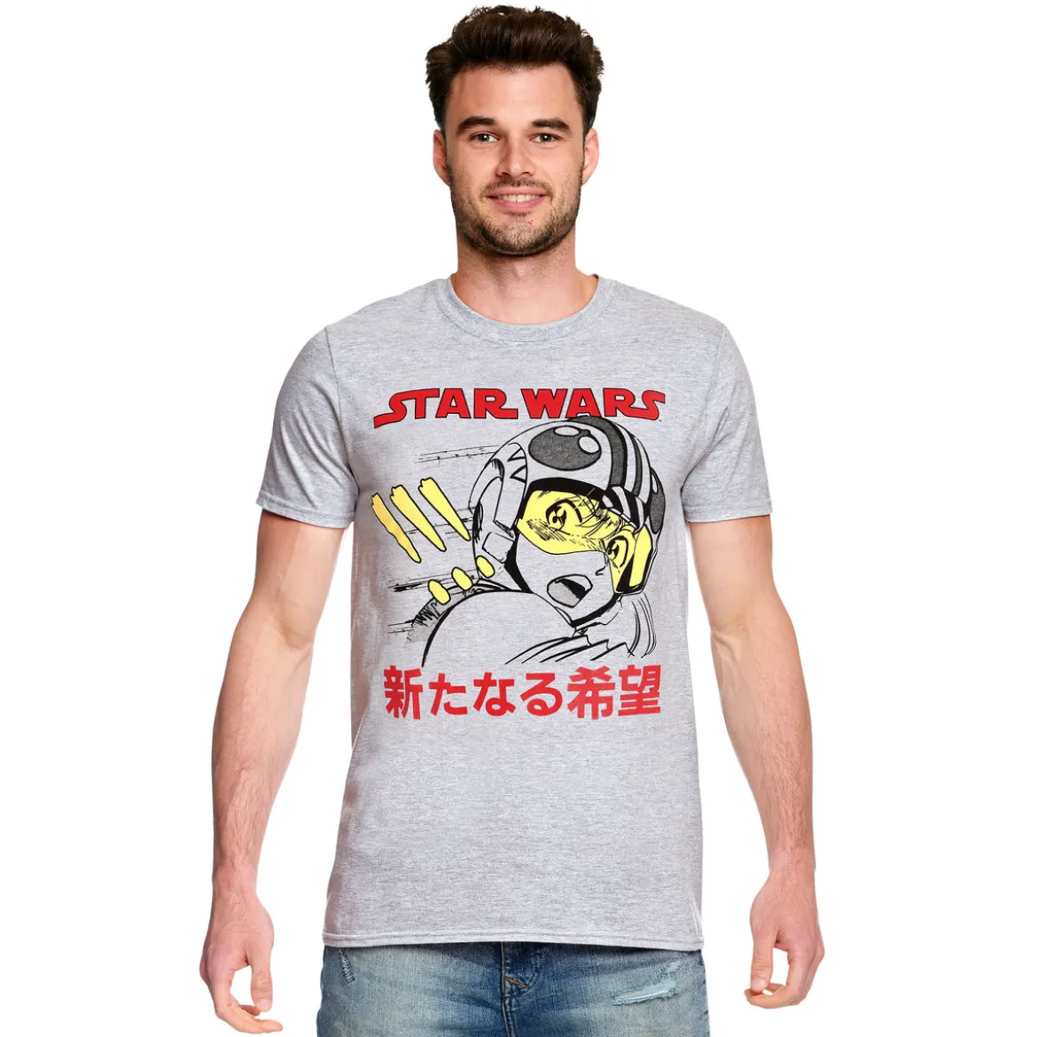Star Wars - Luke Anime T-Shirt grau