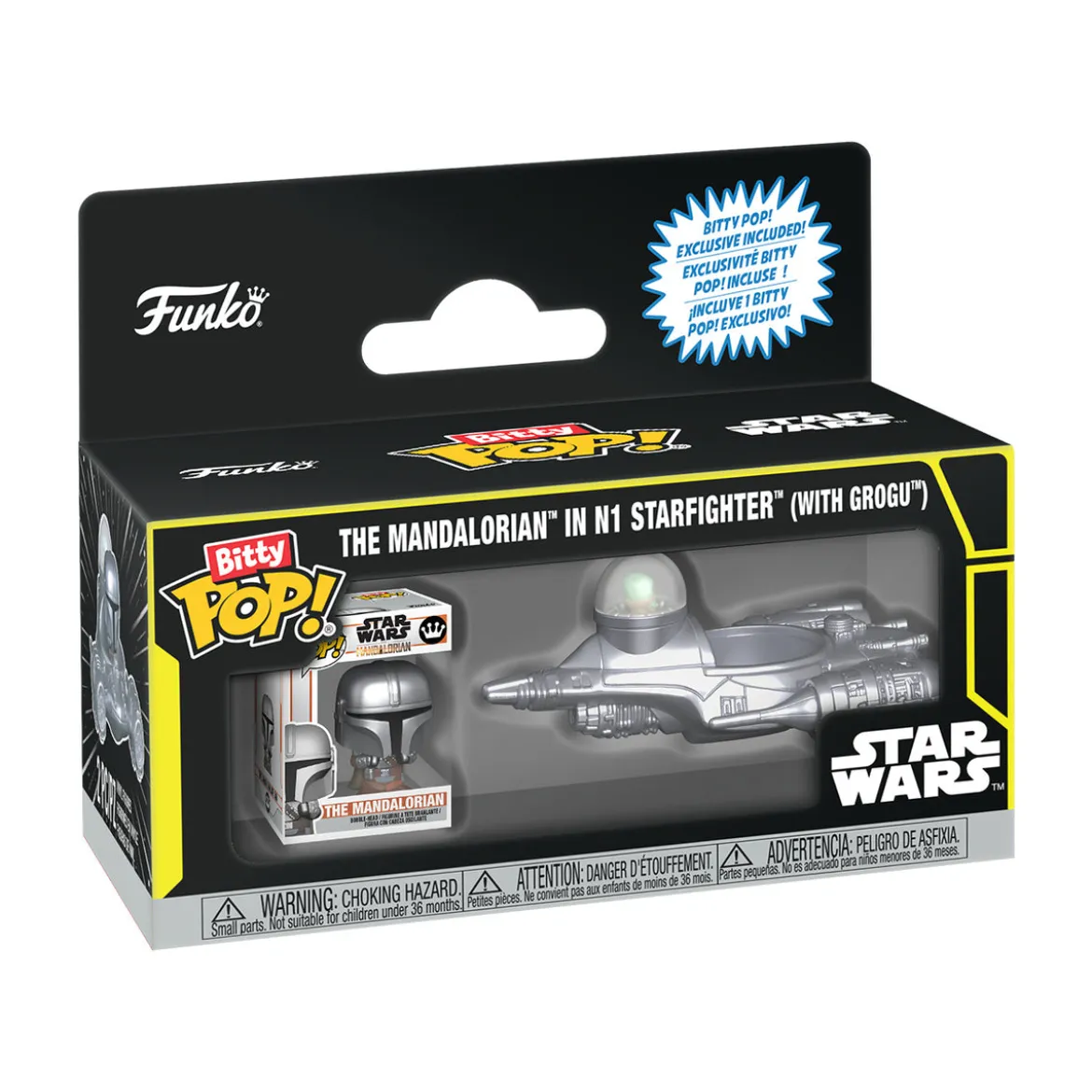 Star Wars - Mando mit Starfighter Funko Bitty Pop Ride Figurenset