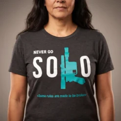 Star Wars - Never Go Solo T-Shirt grau