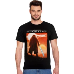 Star Wars - Obi-Wan Peace Is The Way Poster T-Shirt schwarz