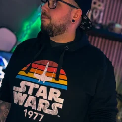 Star Wars of 1977 Retro Hoodie schwarz