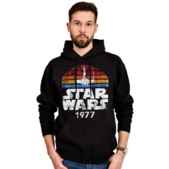 Star Wars of 1977 Retro Hoodie schwarz