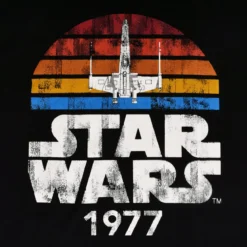 Star Wars of 1977 Retro T-Shirt schwarz