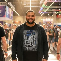 Star Wars - R2D2 Portrait T-Shirt schwarz