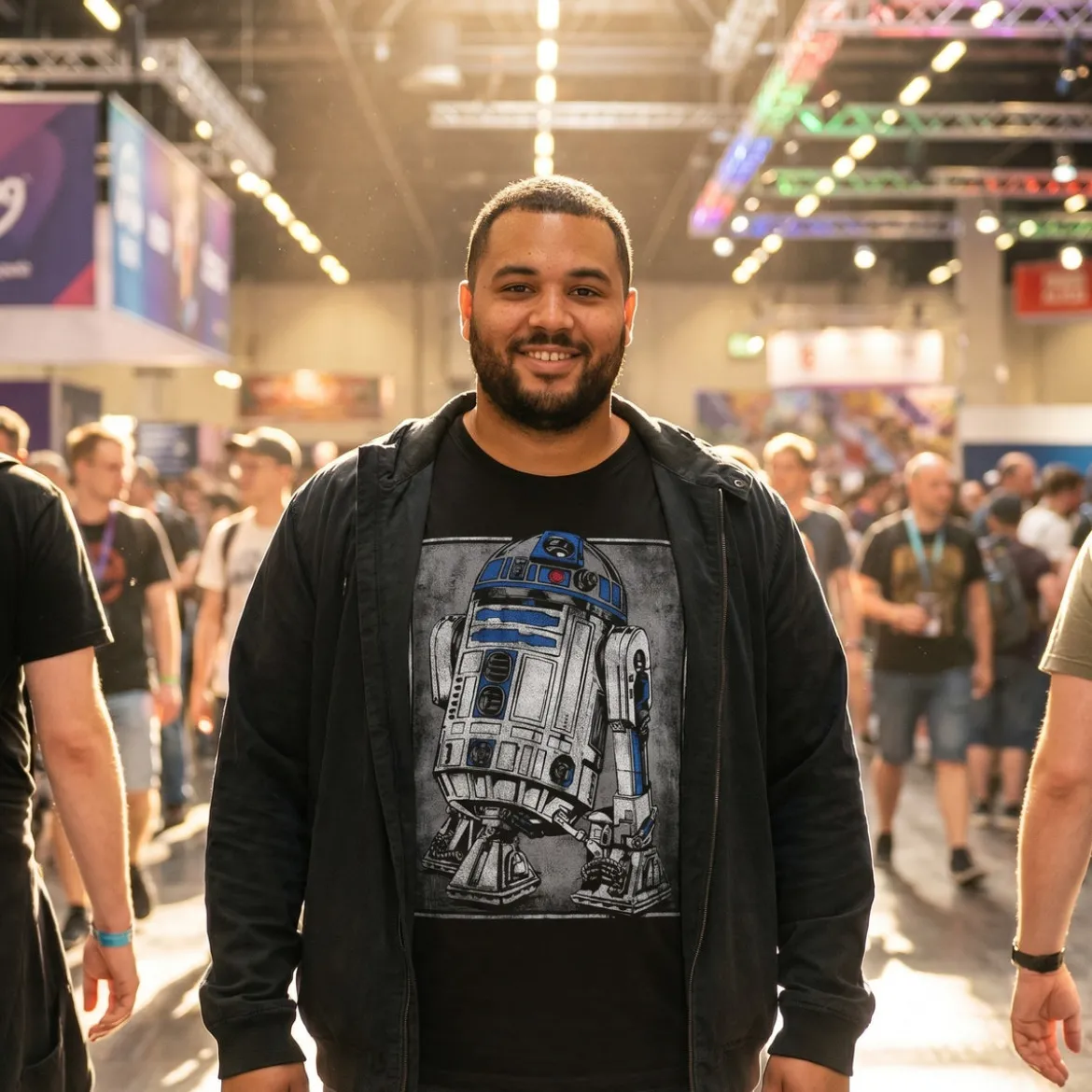 Star Wars - R2D2 Portrait T-Shirt schwarz