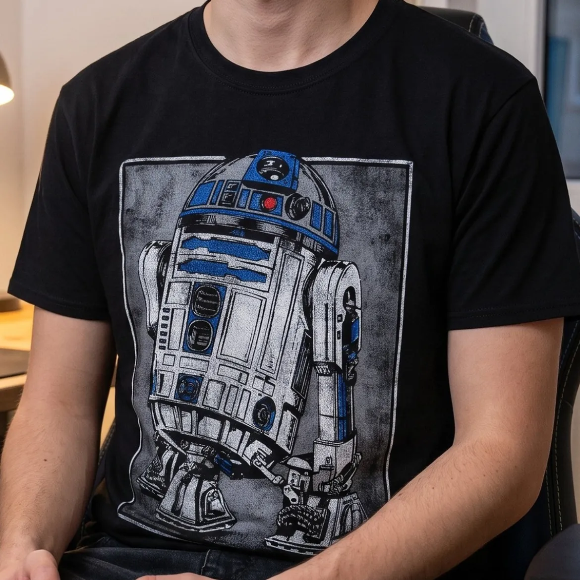 Star Wars - R2D2 Portrait T-Shirt schwarz