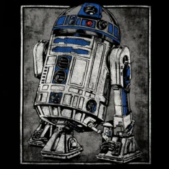 Star Wars - R2D2 Portrait T-Shirt schwarz