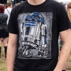 Star Wars - R2D2 Portrait T-Shirt schwarz