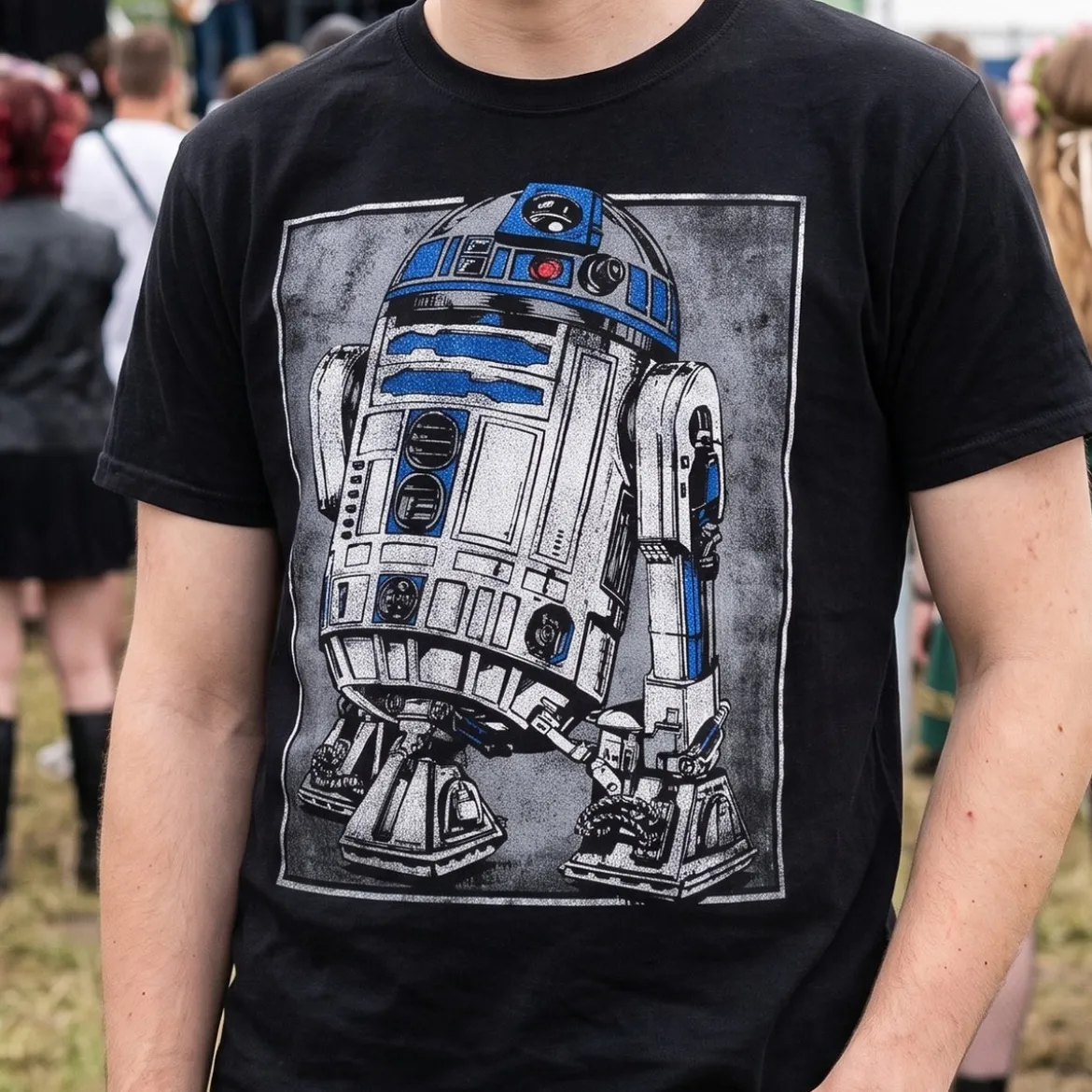 Star Wars - R2D2 Portrait T-Shirt schwarz