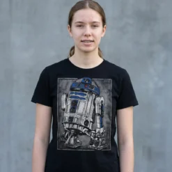 Star Wars - R2D2 Portrait T-Shirt schwarz