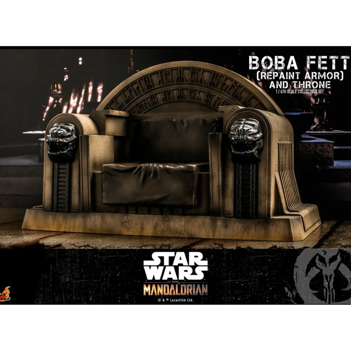 Star Wars: The Mandalorian - Boba Fett Actionfigur 1:6 Repaint Armor and Throne Special Edition