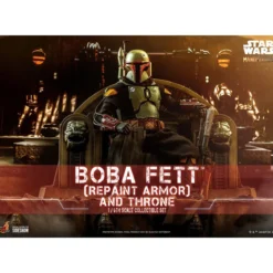 Star Wars: The Mandalorian - Boba Fett Actionfigur 1:6 Repaint Armor and Throne Special Edition